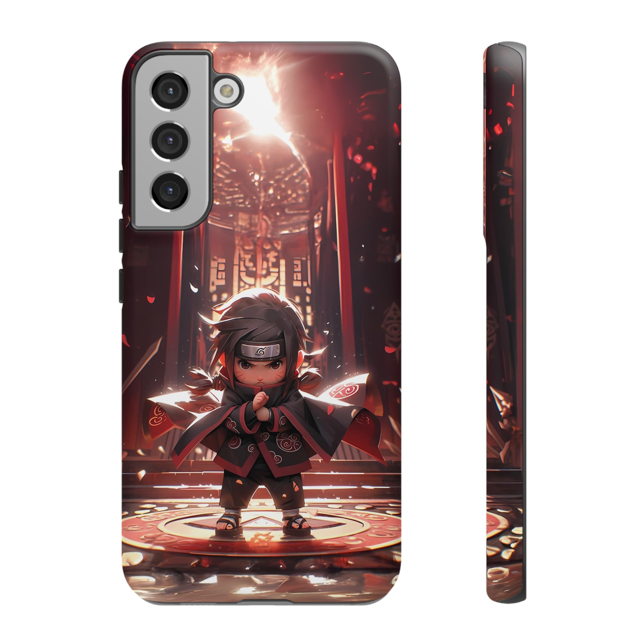 Chibi Itachi Tough Phone Case – Anime Protective Case for iPhone & Samsung, UV Resistant, Durable & Stylish