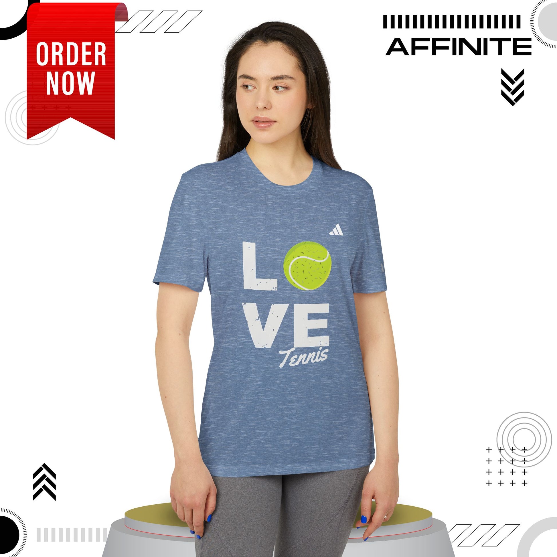 T-Shirt Love Tennis Unisex Sport T-shirt, Athletic Tee, Gift for Tennis Lovers, Tennis Apparel, Sportswear, Fitness Clothing by Adidas
