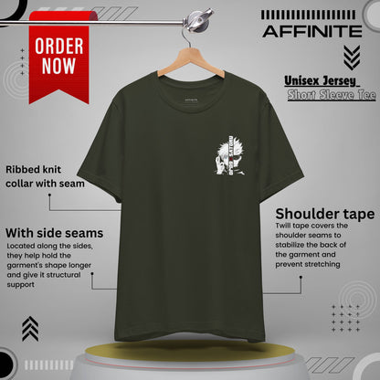 T-Shirt Unisex Anime Jujutsu Kaisen T-shirt - Gojou Satoru Design Dark Olive