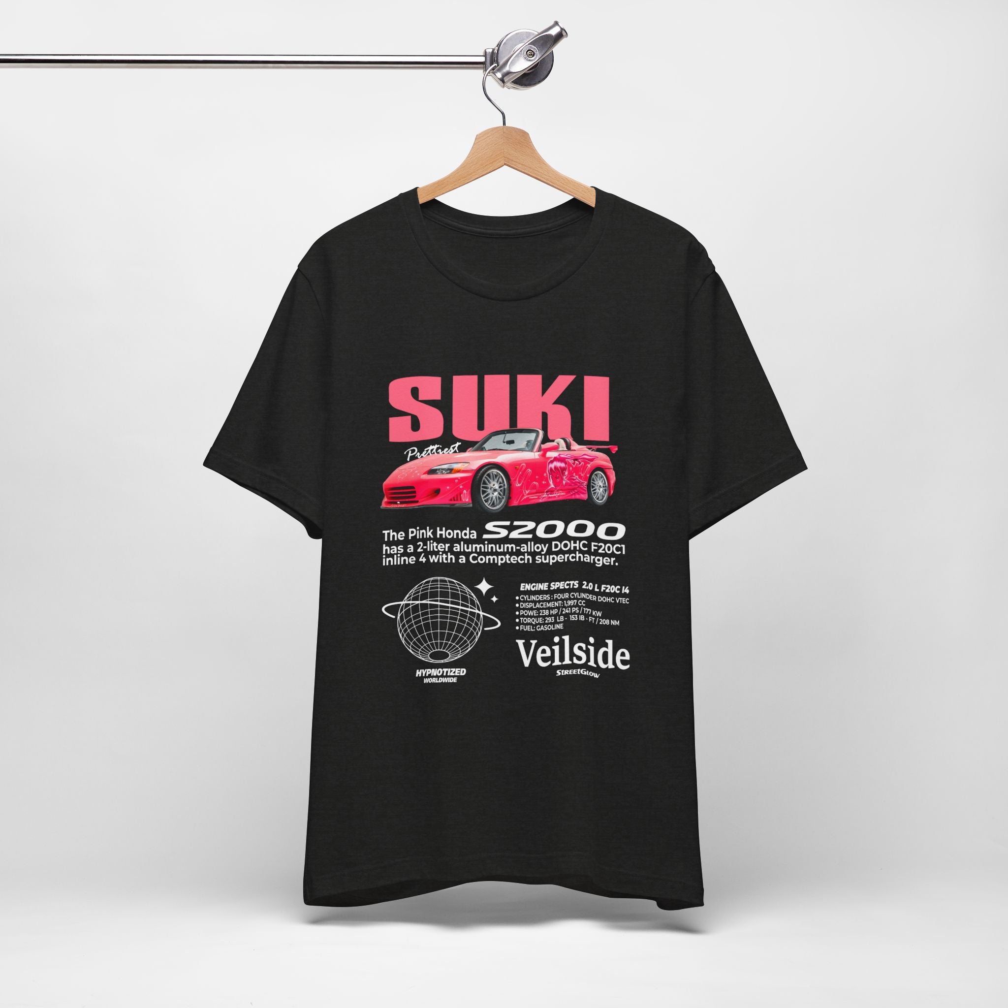 Suki Honda S2000 Shirt – Fast Car Anime T-Shirt | Unisex Retro Japanese Design by Bella+Canvas