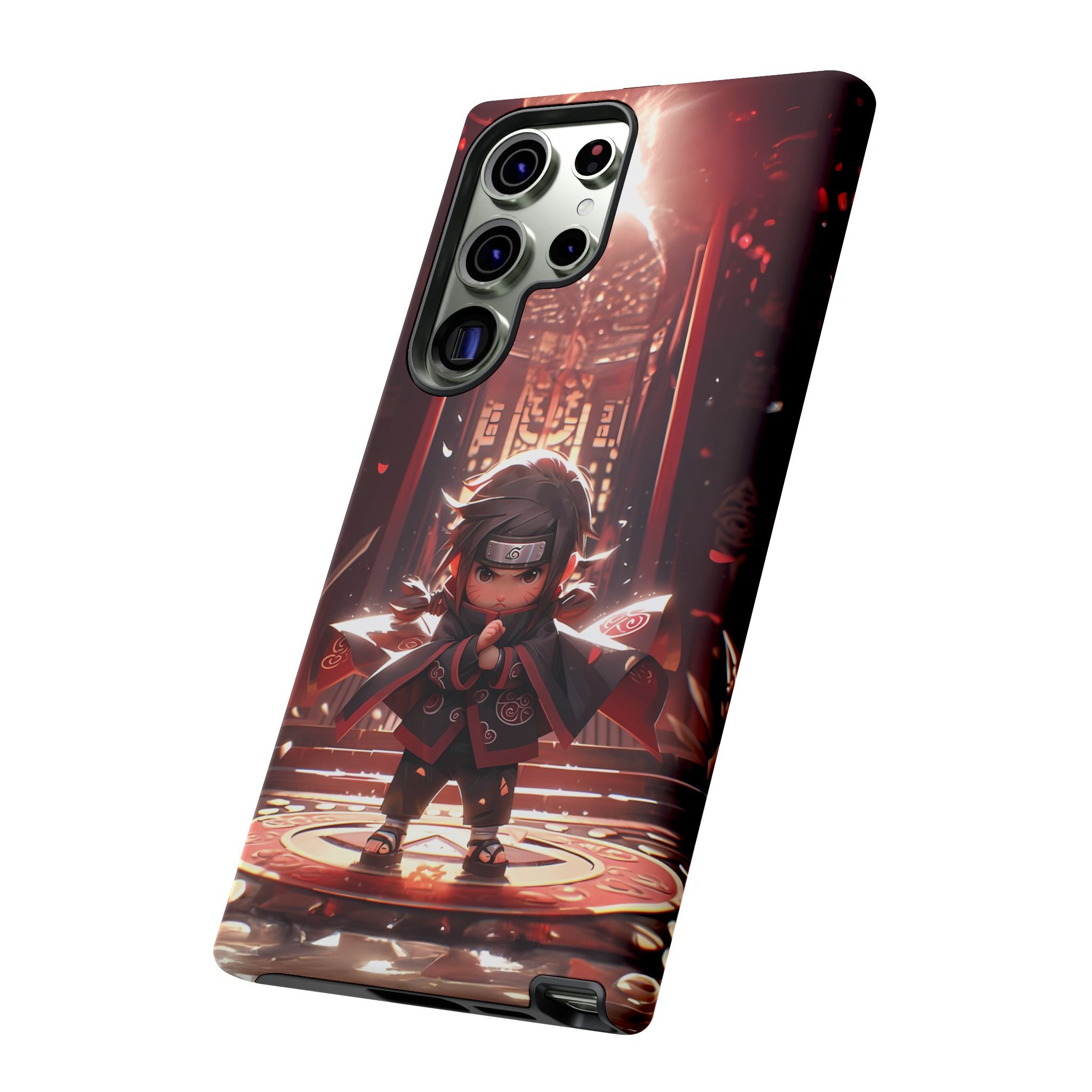 Chibi Itachi Tough Phone Case – Anime Protective Case for iPhone & Samsung, UV Resistant, Durable & Stylish