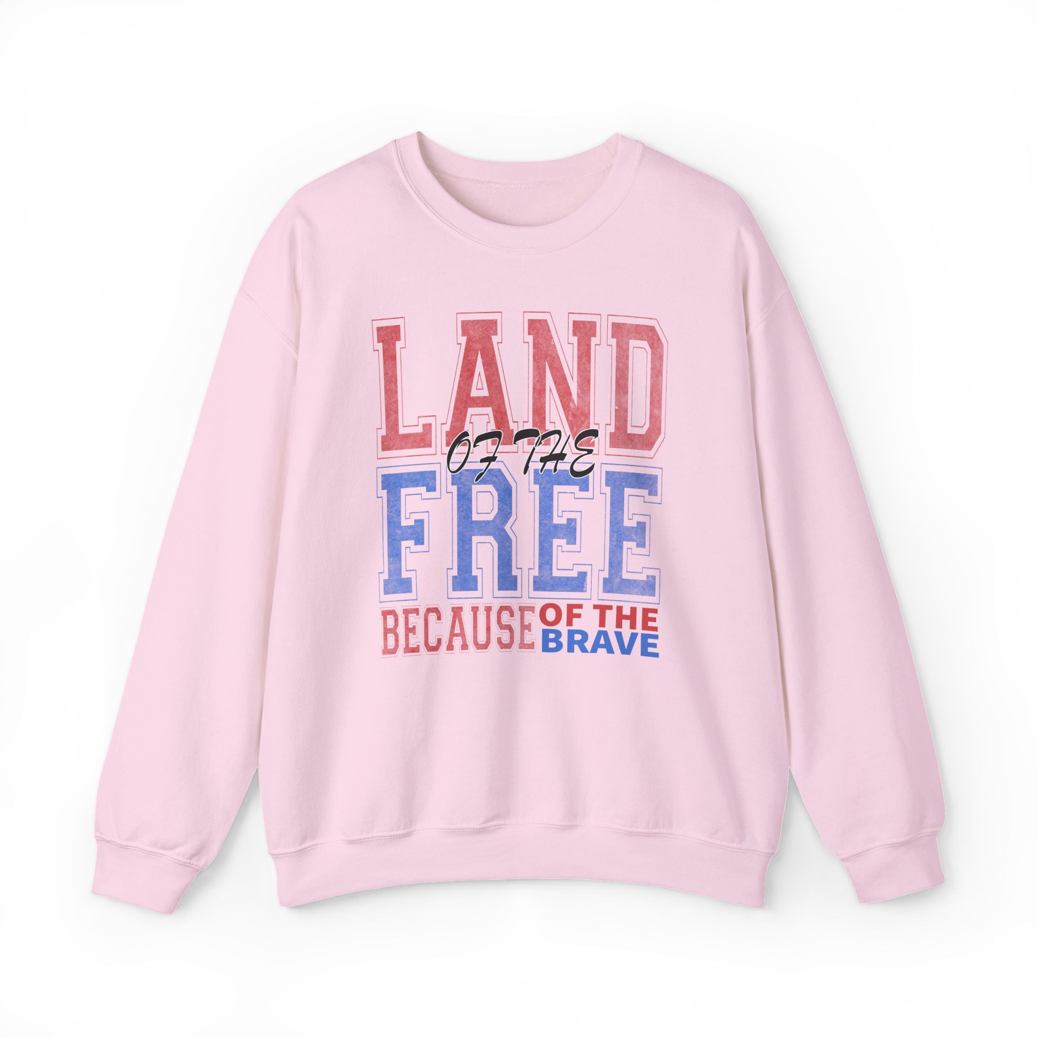 Patriotic Sweatshirt - Land of The Free America Flag Crewneck