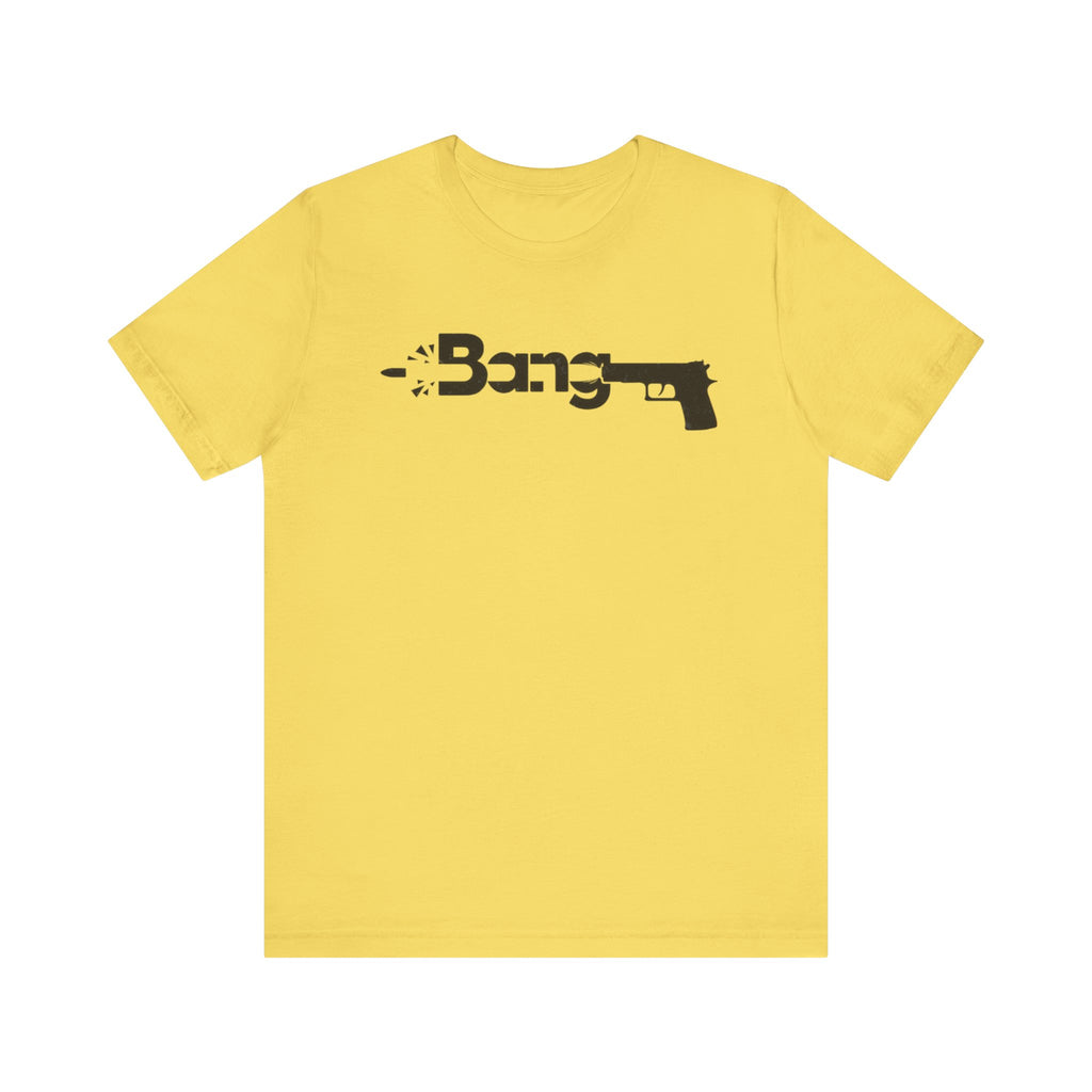 T-Shirt Bang Graphic Unisex Jersey Short Sleeve Tee - Casual Streetwear T-Shirt Maize Yellow
