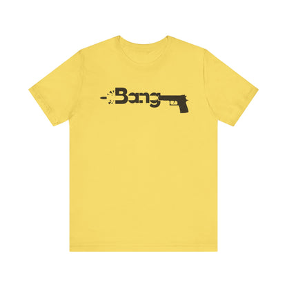 T-Shirt Bang Graphic Unisex Jersey Short Sleeve Tee - Casual Streetwear T-Shirt Maize Yellow