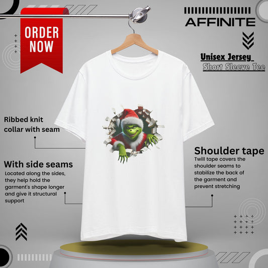 T-Shirt The Grinch Unisex Jersey Short Sleeve Tee | Soft Cotton Christmas T-Shirt White