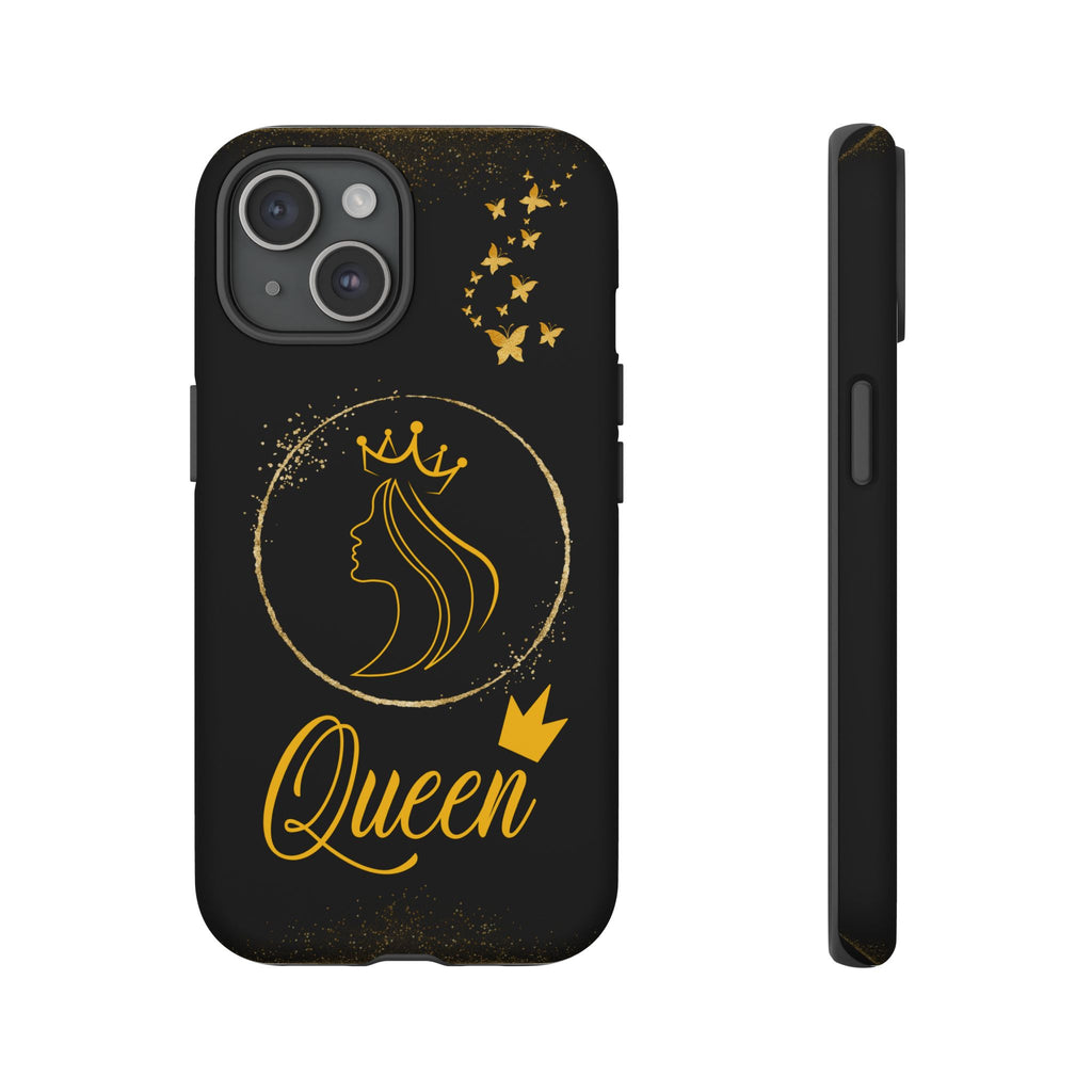 Tough Case Queen Phone Case – Matte & Glossy Crown Design for iPhone, Samsung & Pixel iPhone 15 Matte
