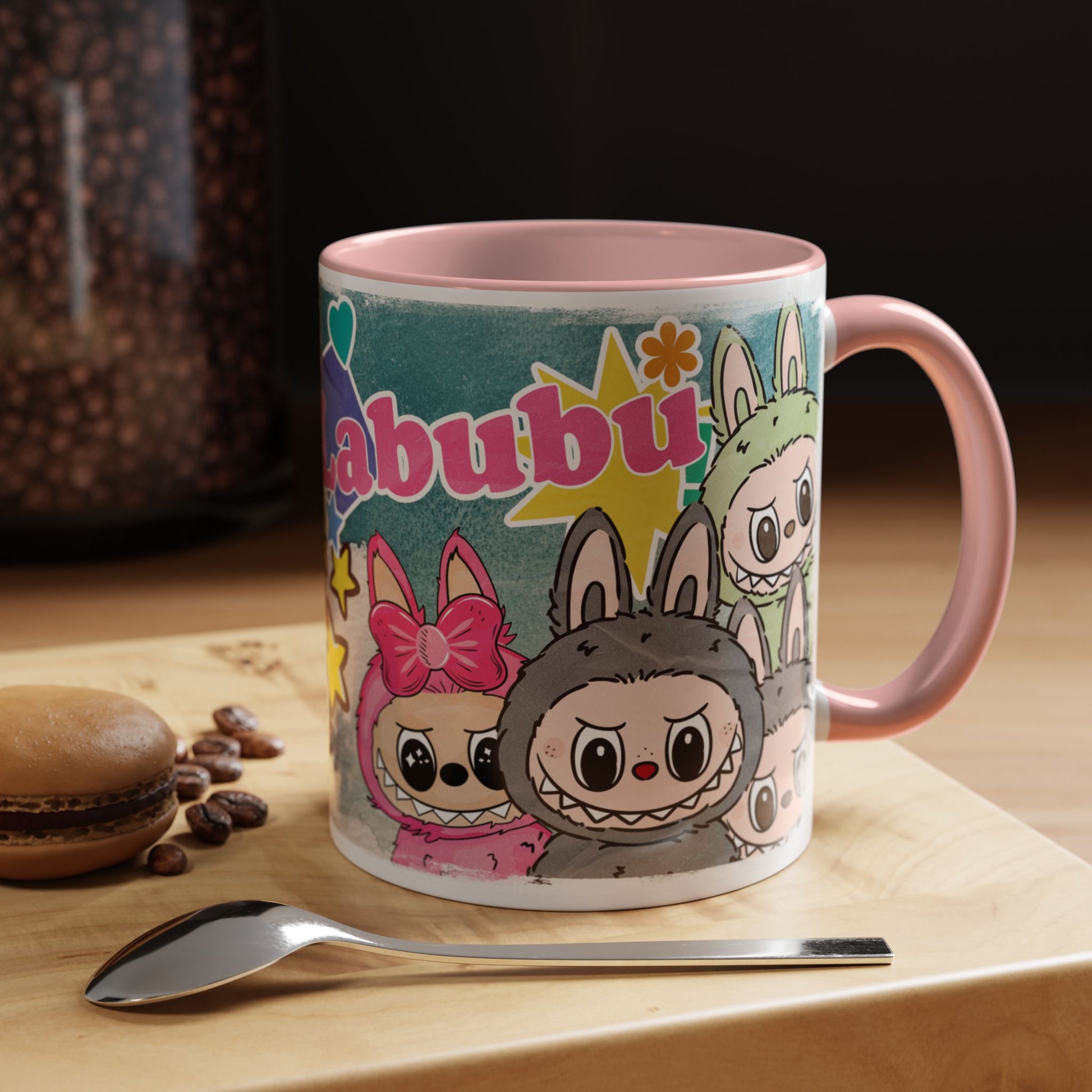 Mug Labubu Character Accent Coffee Mug - Cute and Colorful Design for Fans