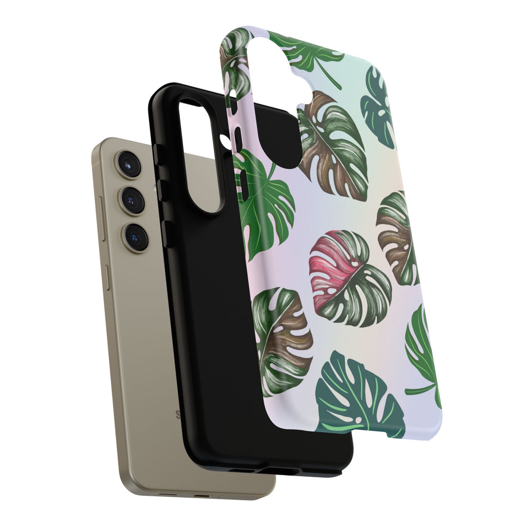 Tough Cases - Monstera Leaf Themed Phone Protection for iPhone, Samsung, and Google Pixel (Matte/Glossy)