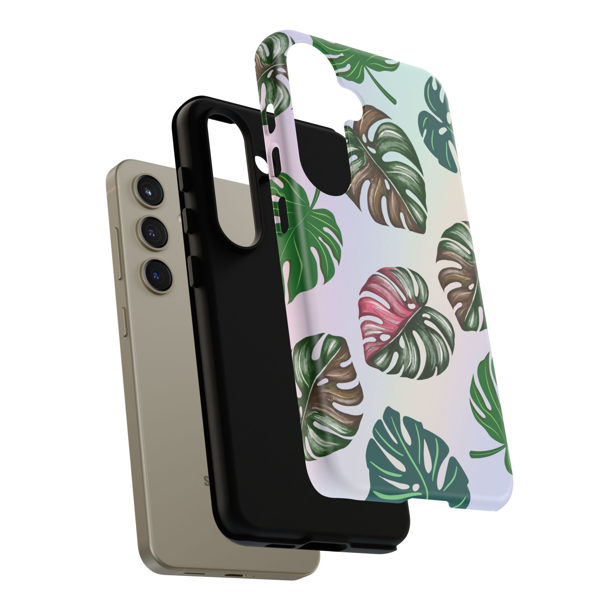 Tough Cases - Monstera Leaf Themed Phone Protection for iPhone, Samsung, and Google Pixel (Matte/Glossy)