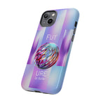 Futuristic Gradient Tough Case – 'Future is Now' 3D Design | Shockproof & UV Protected