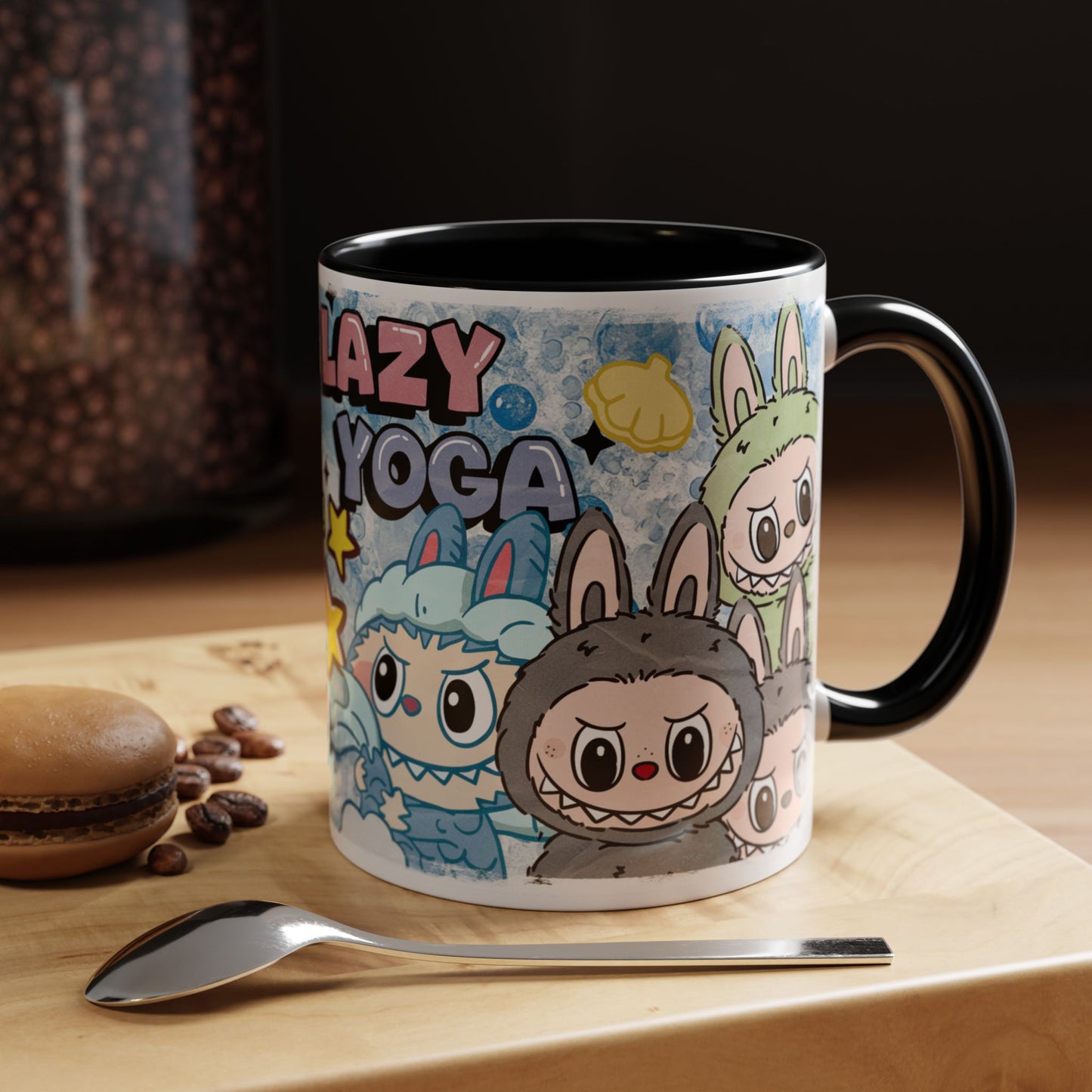 Mug Lazy Yoga Accent Coffee Mug - Cute Animal Design 11oz & 15oz
