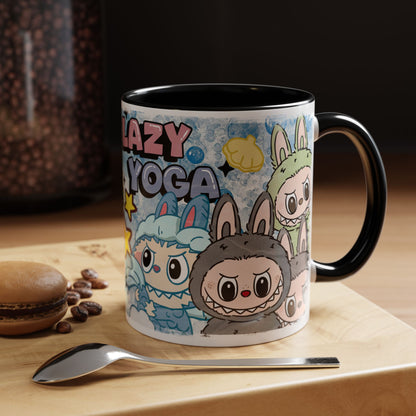 Mug Lazy Yoga Accent Coffee Mug - Cute Animal Design 11oz & 15oz