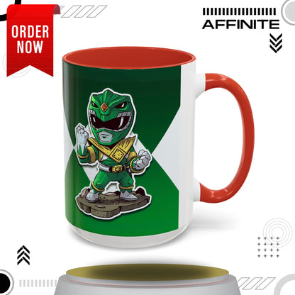 Mug Green Ranger Mug – 11oz & 15oz Mighty Morphin Power Rangers Ceramic Cup 15oz Red