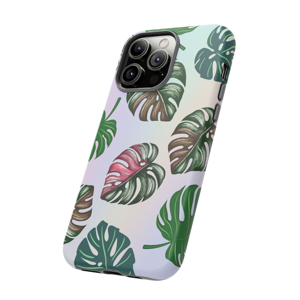Tough Cases - Monstera Leaf Themed Phone Protection for iPhone, Samsung, and Google Pixel (Matte/Glossy)