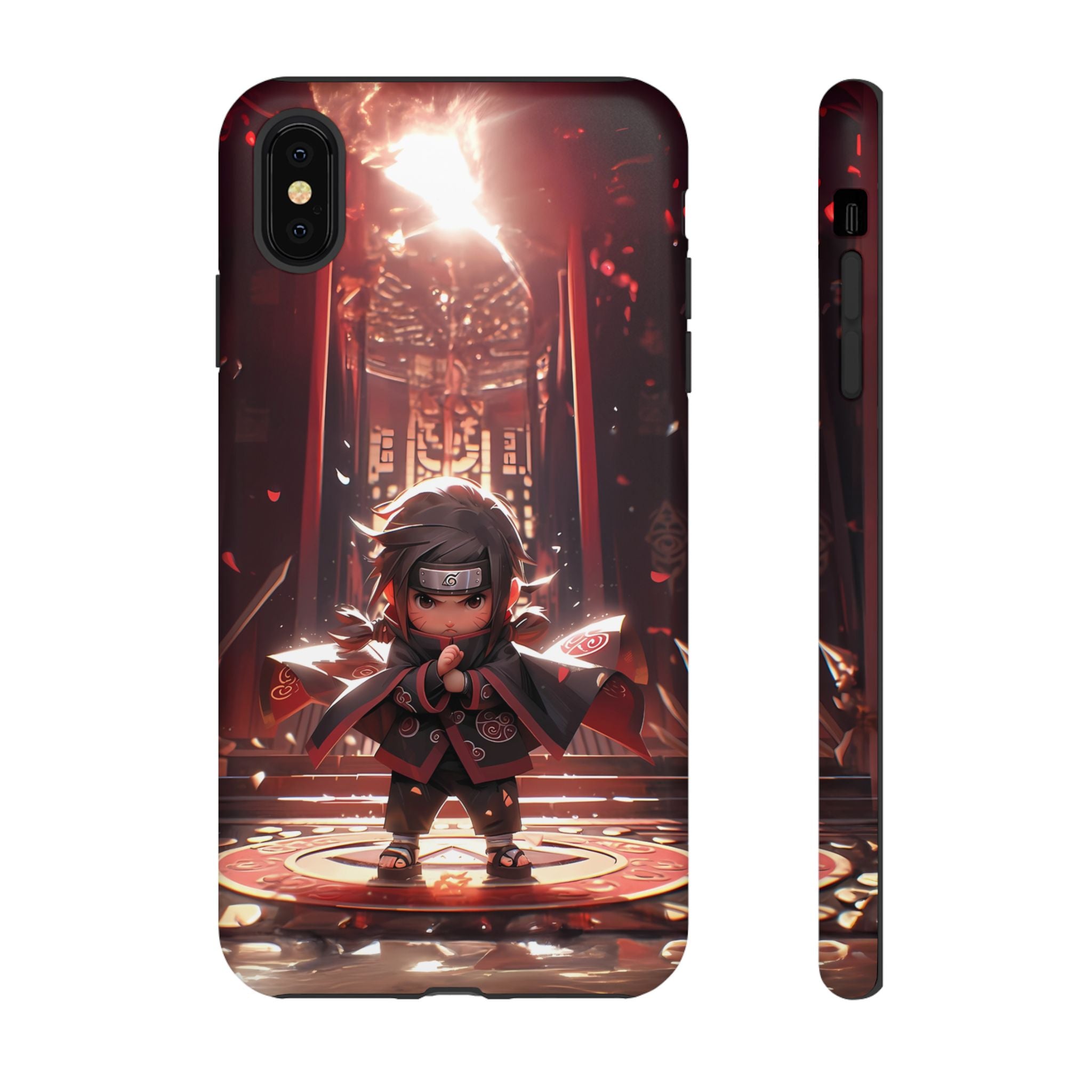 Chibi Itachi Tough Phone Case – Anime Protective Case for iPhone & Samsung, UV Resistant, Durable & Stylish