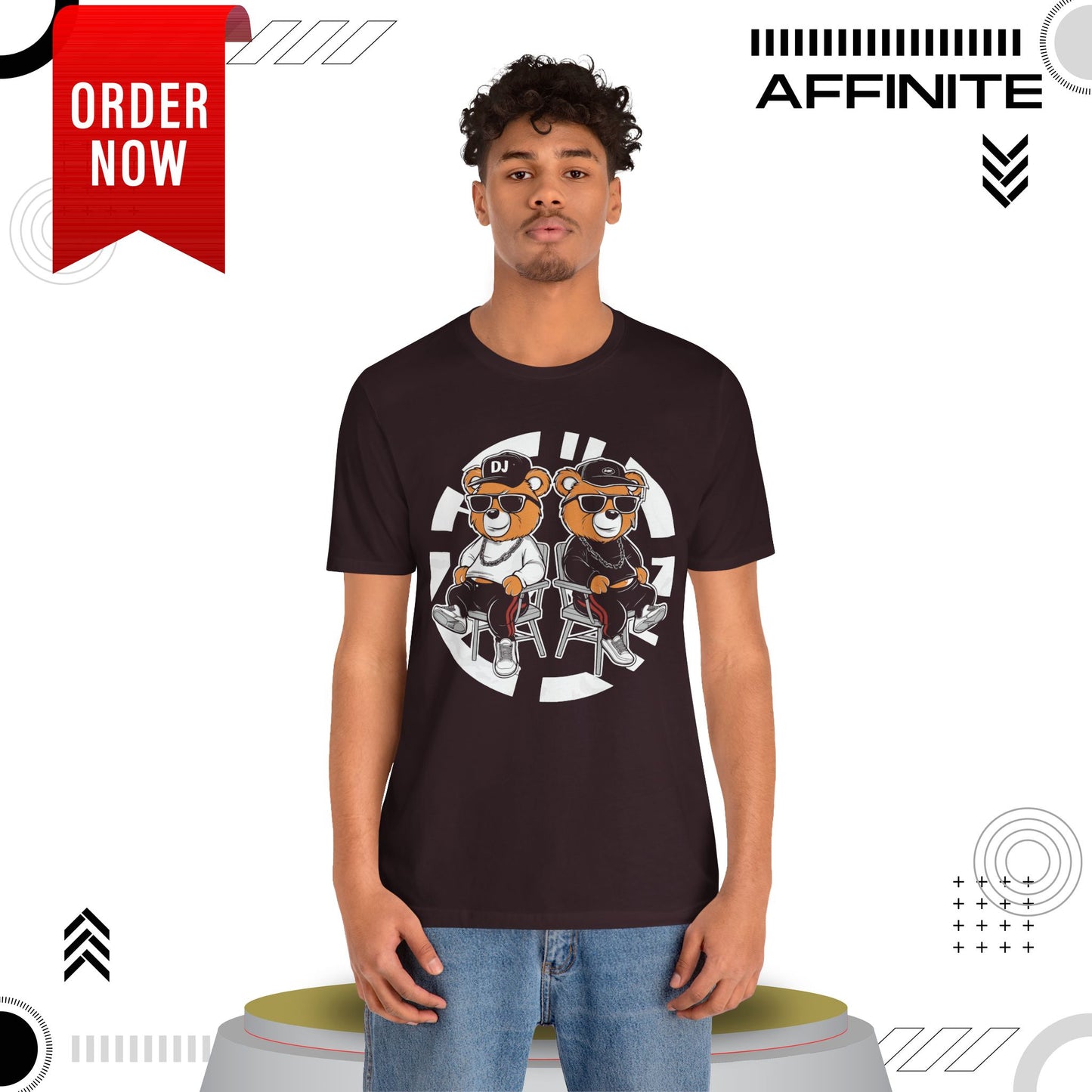 T-Shirt Awesome Bear T-Shirt - Fun Graphic Unisex Tee for Teen & Adults (100% Cotton)