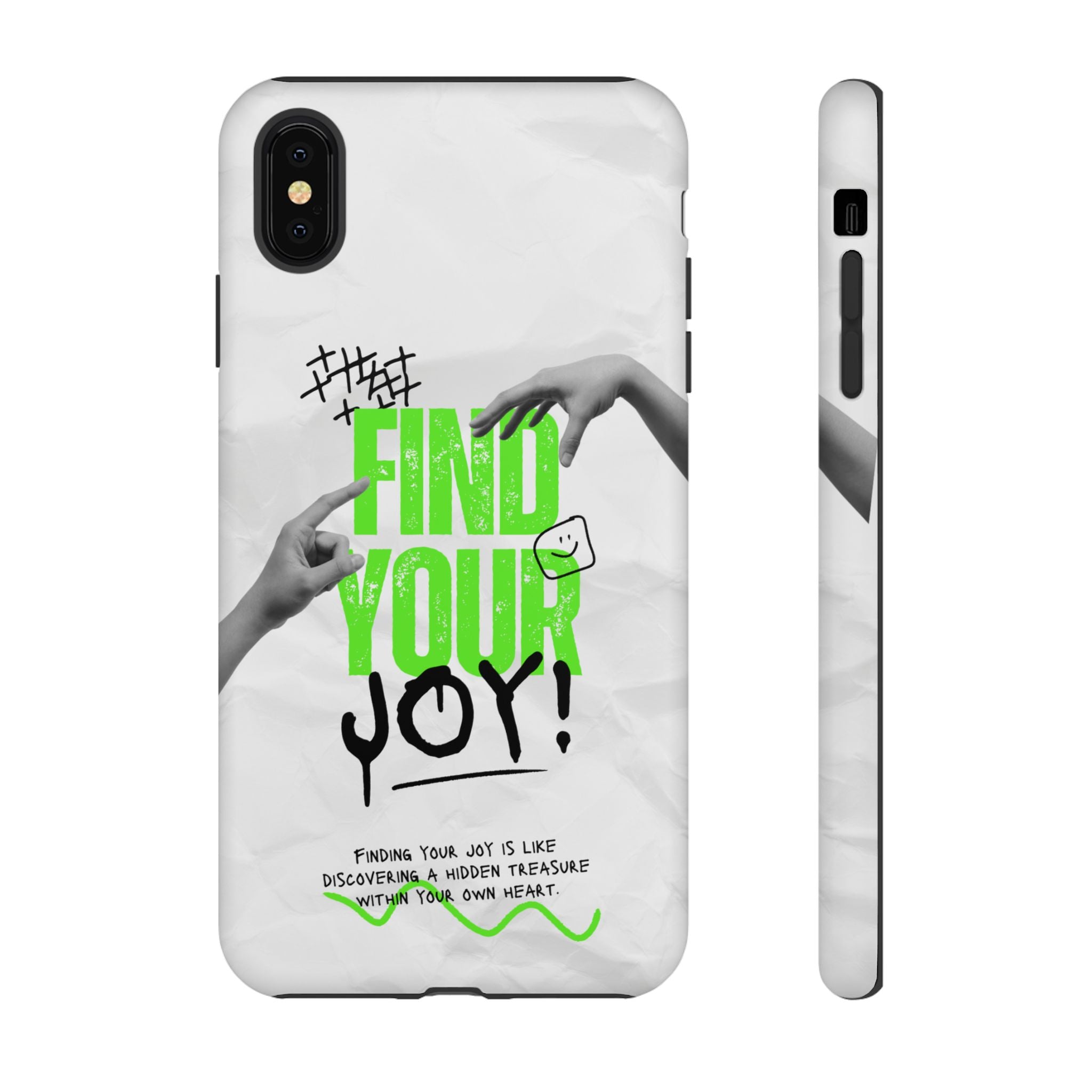 Phone Cases - Find Your Joy Themed Tough Phone Protection for iPhone, Samsung, Google Pixel (Matte/Glossy)