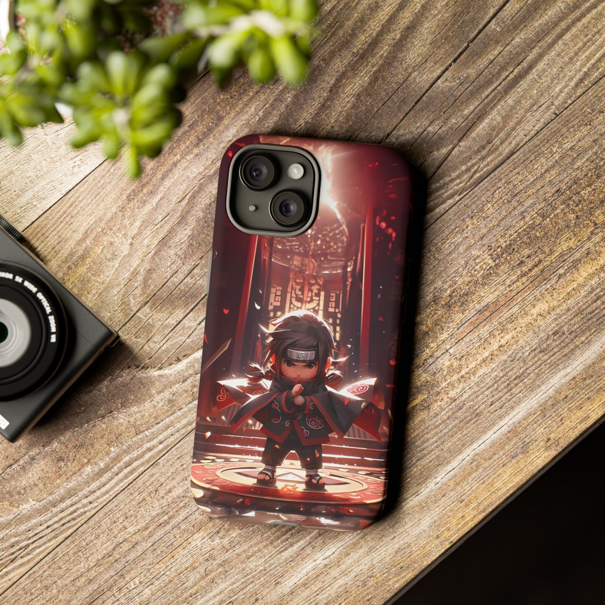 Chibi Itachi Tough Phone Case – Anime Protective Case for iPhone & Samsung, UV Resistant, Durable & Stylish