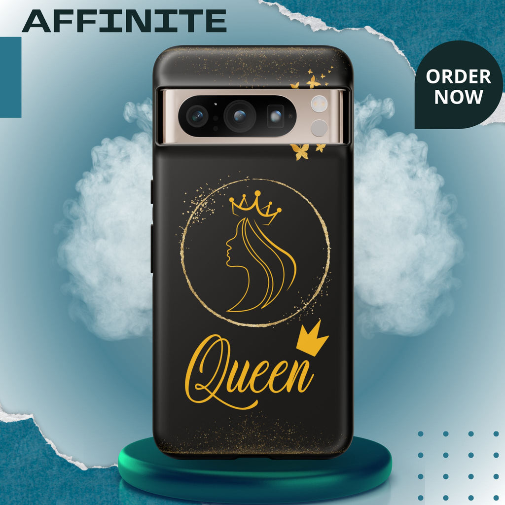 Tough Case Queen Phone Case – Matte & Glossy Crown Design for iPhone, Samsung & Pixel Google Pixel 8 Pro Matte