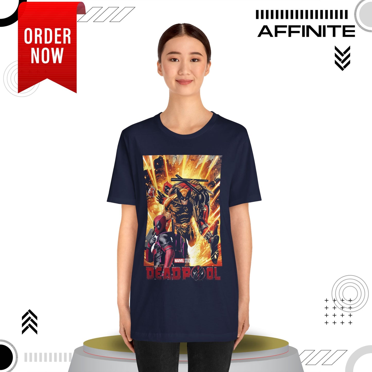 T-Shirt Marvel T Shirt - Deadpool Graphic Tee (Unisex Cotton)