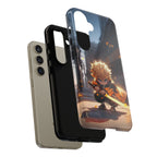Chibi Zenitsu Lightning Tough Phone Case – Anime Protective Case for iPhone & Samsung, UV Resistant, Durable & Stylish