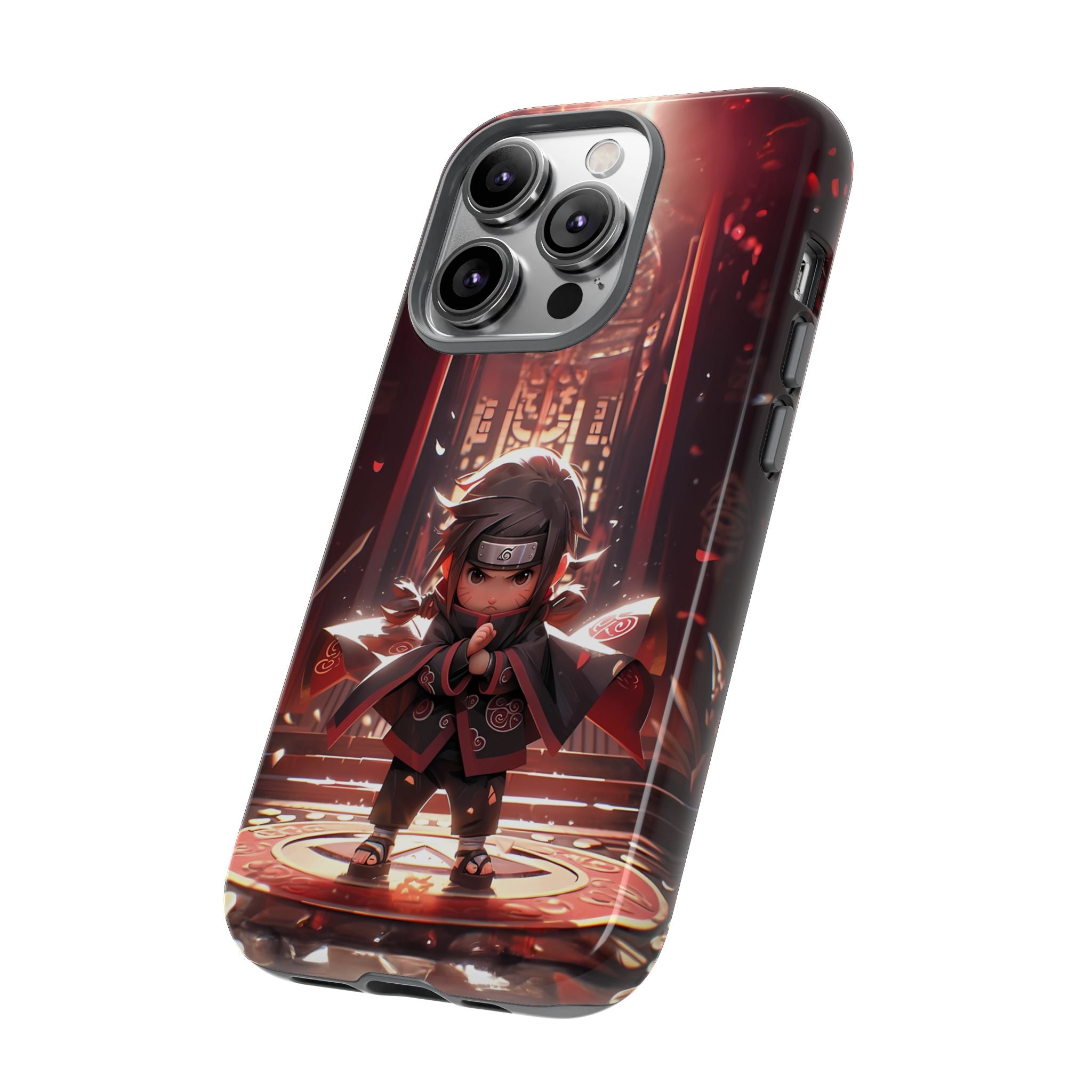 Chibi Itachi Tough Phone Case – Anime Protective Case for iPhone & Samsung, UV Resistant, Durable & Stylish