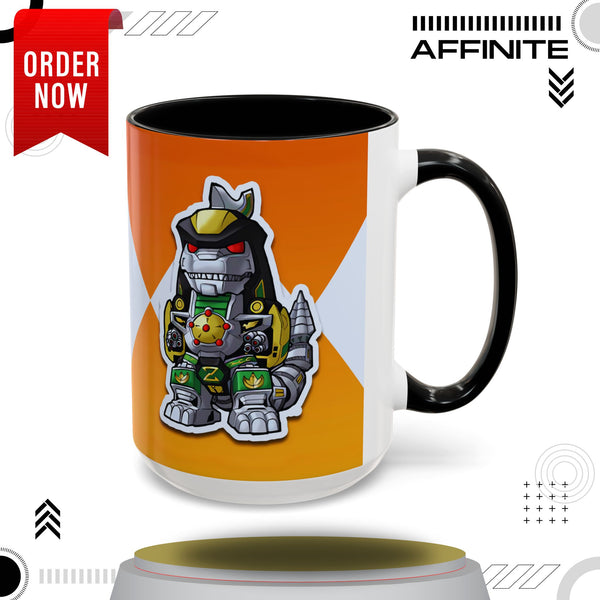 Power Rangers Dragonzord ceramic mug in Black 15oz