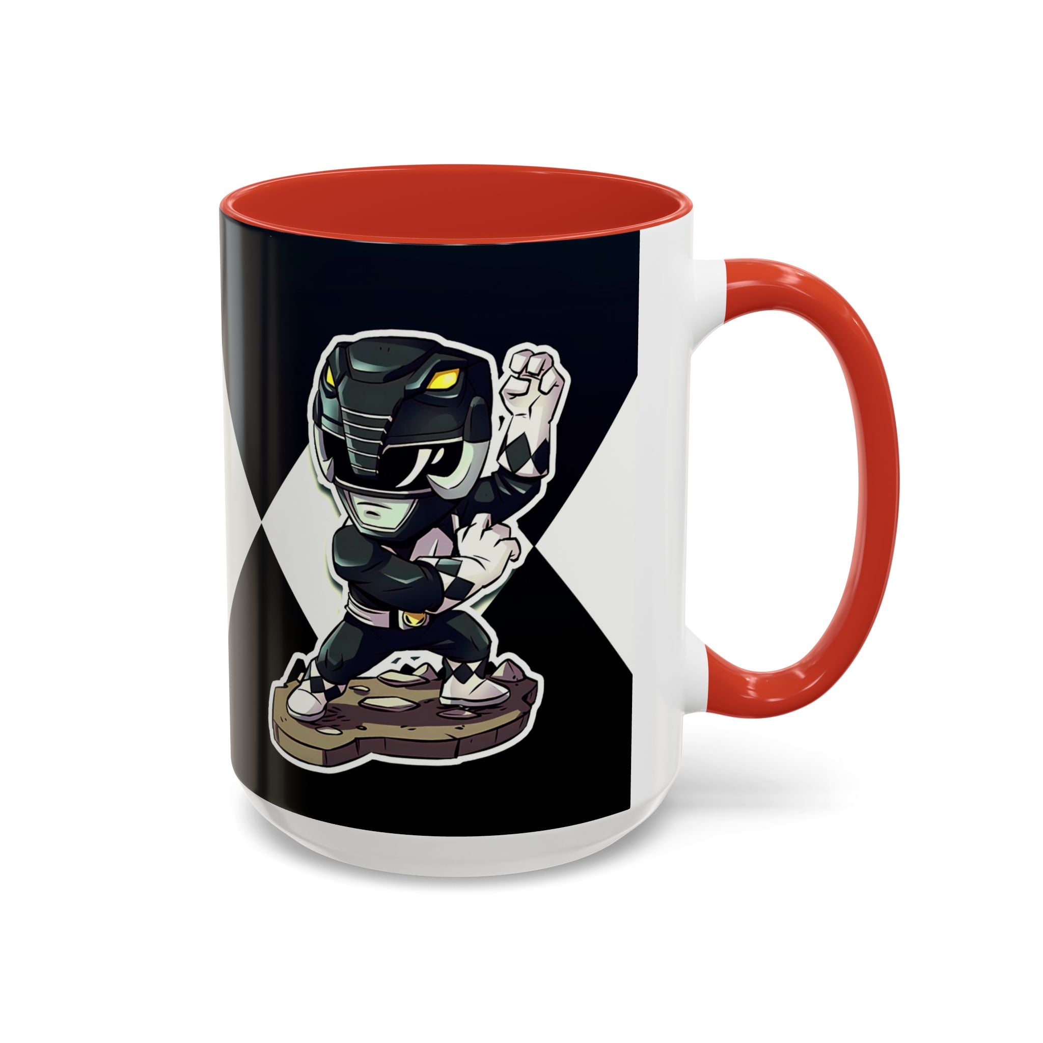 Mighty Morphin Power Rangers Black Ranger Ceramic Mug - 11oz & 15oz Coffee Mug - Accent Mug for Pop Culture Fans