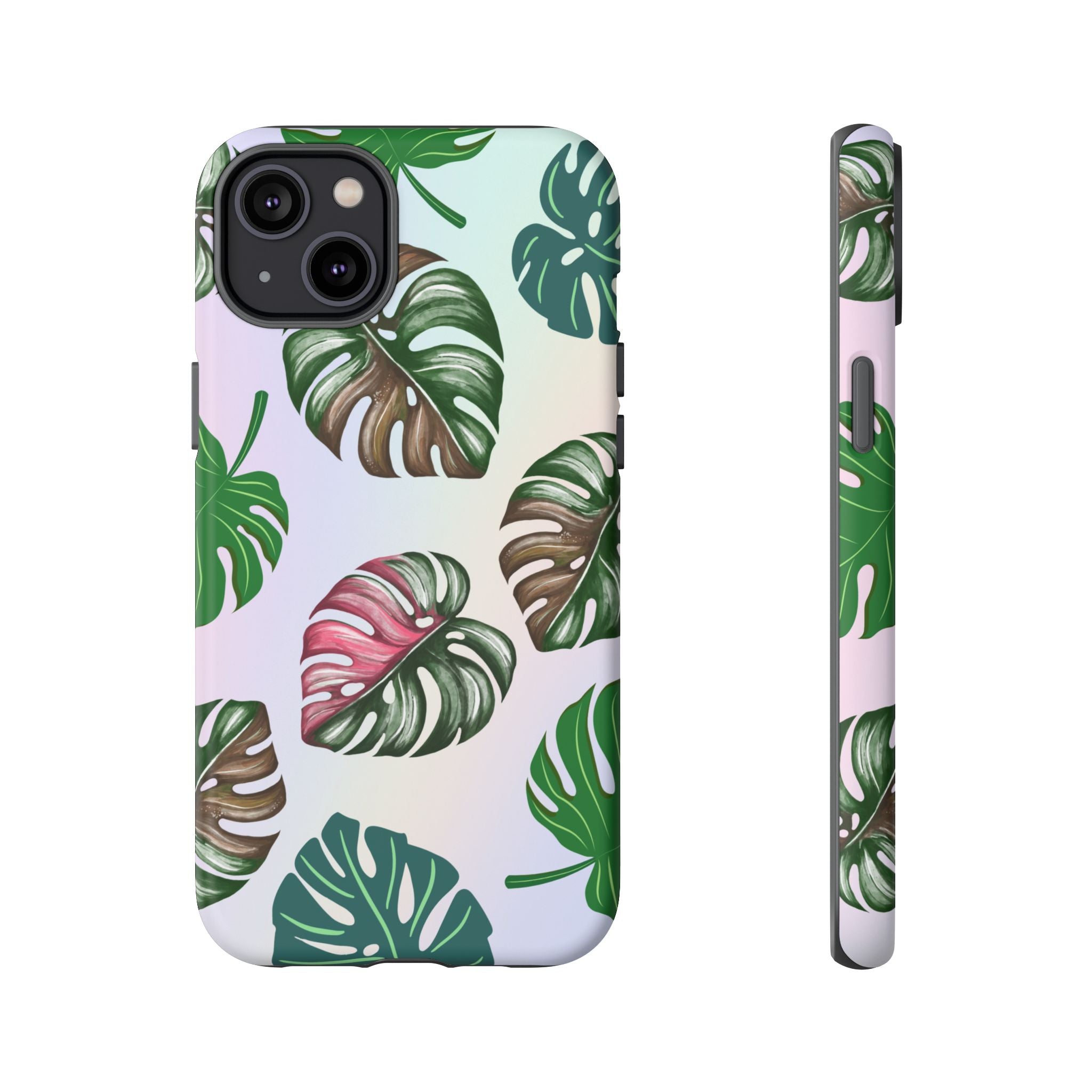 Tough Cases - Monstera Leaf Themed Phone Protection for iPhone, Samsung, and Google Pixel (Matte/Glossy)