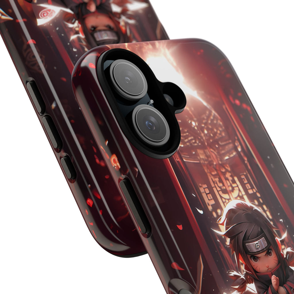 Chibi Itachi Tough Phone Case – Anime Protective Case for iPhone & Samsung, UV Resistant, Durable & Stylish