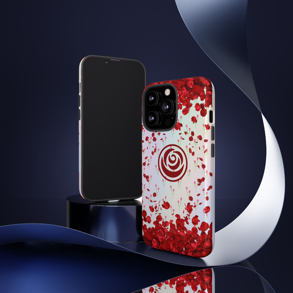 Tough Cases - Red Blossom Elegance Themed Phone Protection for iPhone, Samsung, and Google Pixel (Matte/Glossy)