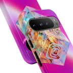 Vibrant 3D Cube Phone Case - Colorful Gradient Art for iPhone, Samsung & Pixel