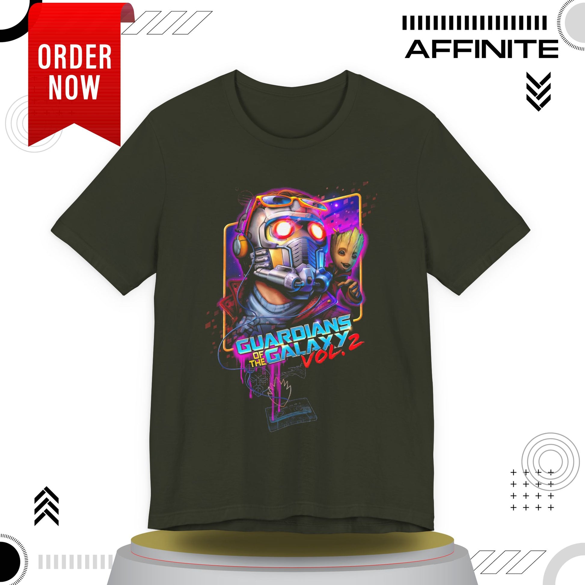T-Shirt Guardians of the Galaxy Vol 2 T-Shirt – Retro Marvel Graphic Tee (Unisex)