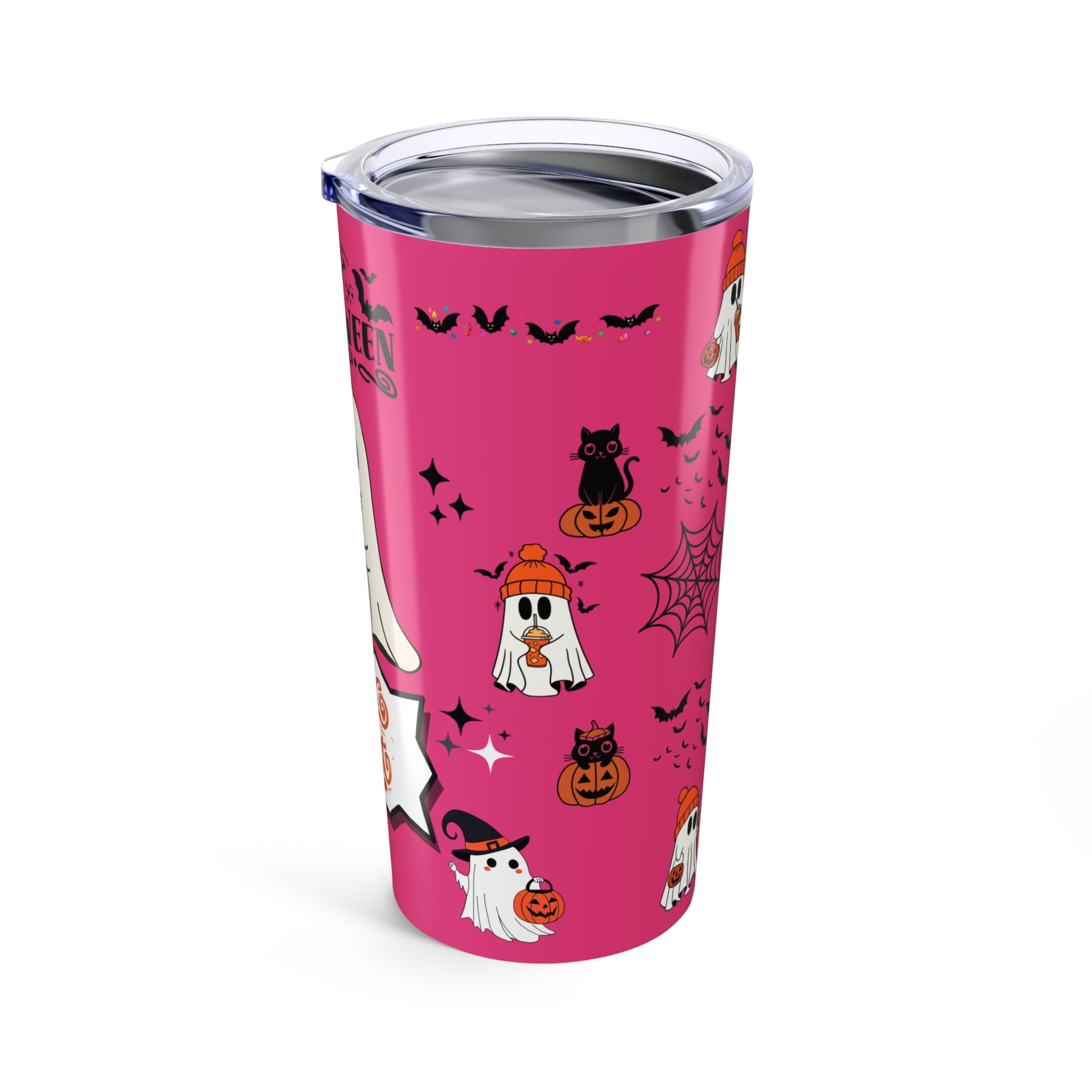 Tumblers Tumbler 20oz Raspberry Pink, "Spooky Halloween 20oz Tumbler" Keep Your Drinks Hot or Cold with Style!