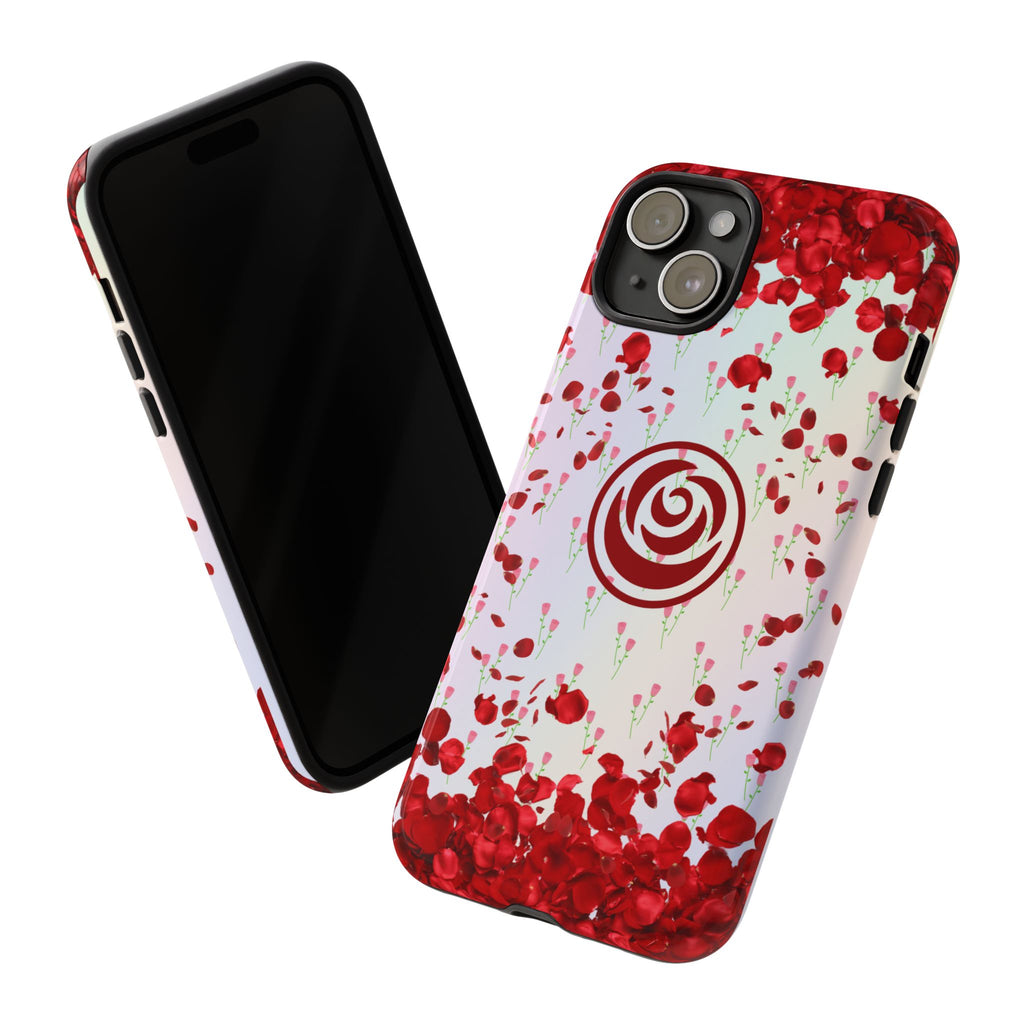 Tough Cases - Red Blossom Elegance Themed Phone Protection for iPhone, Samsung, and Google Pixel (Matte/Glossy)