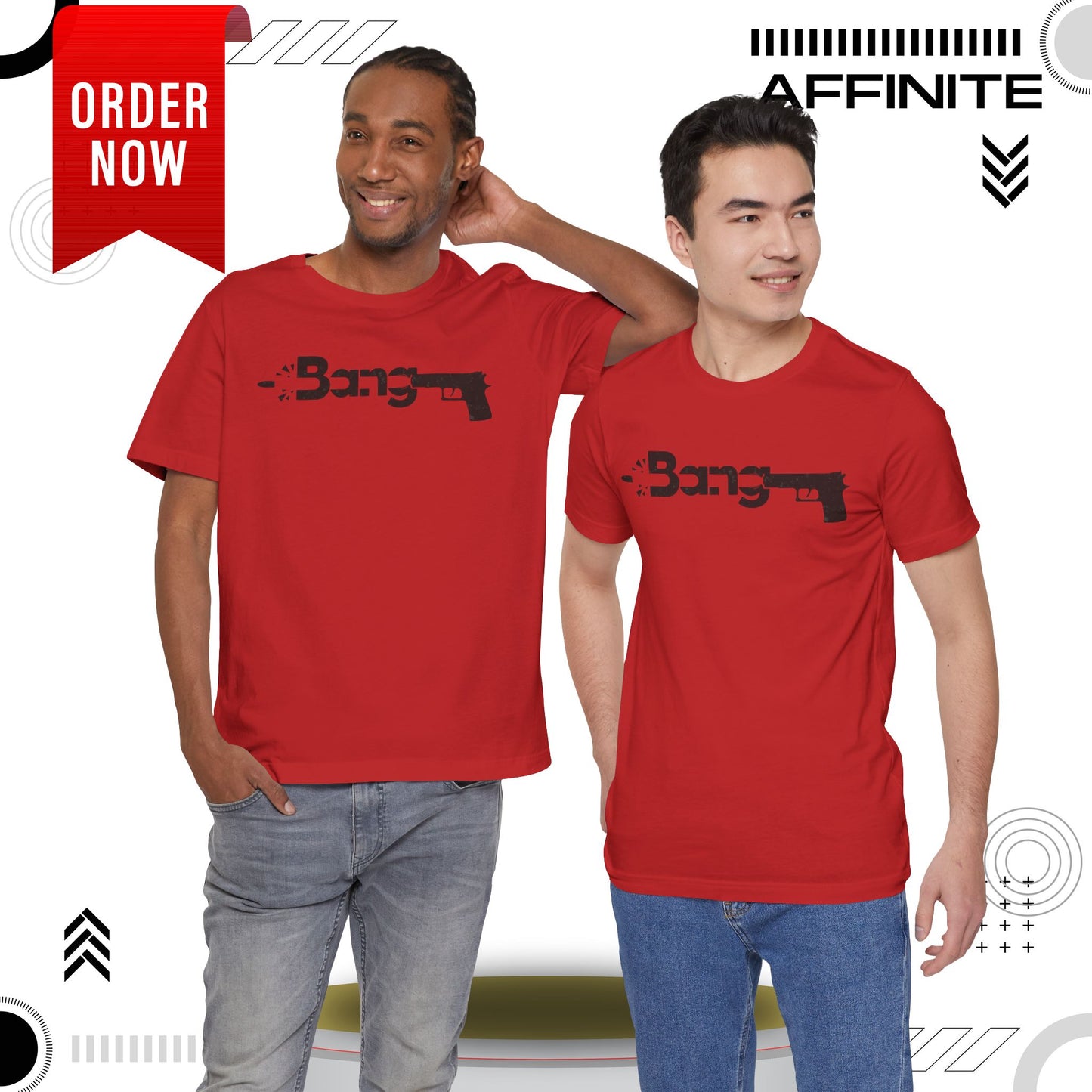 T-Shirt Bang Graphic Unisex Jersey Short Sleeve Tee - Casual Streetwear T-Shirt
