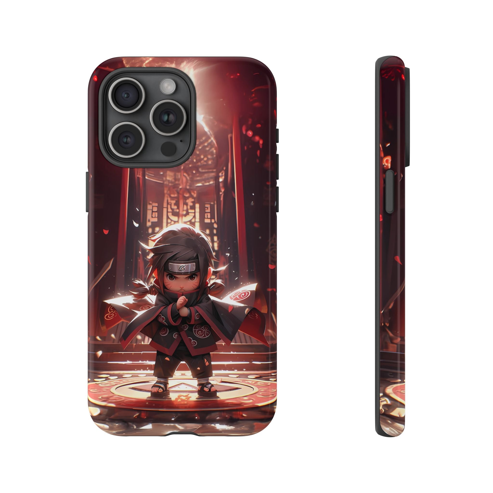 Chibi Itachi Tough Phone Case – Anime Protective Case for iPhone & Samsung, UV Resistant, Durable & Stylish