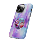 Futuristic Gradient Tough Case – 'Future is Now' 3D Design | Shockproof & UV Protected