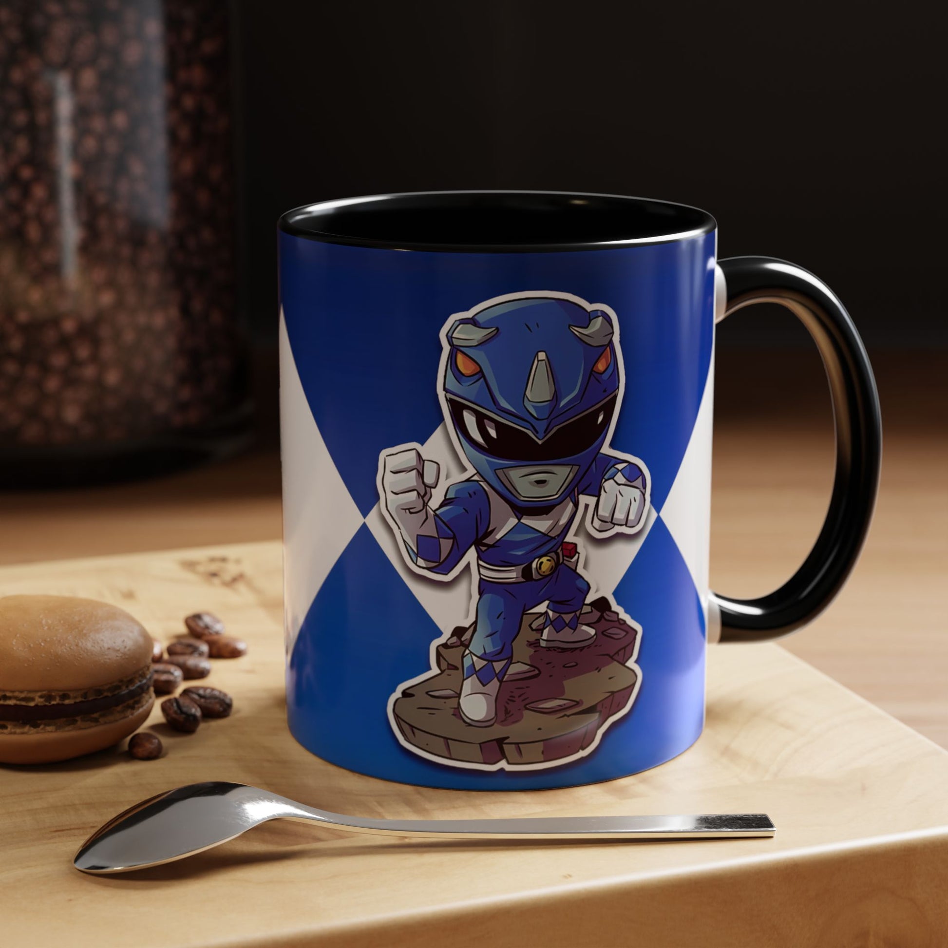 Mug Mighty Morphin Power Rangers Blue Ranger Ceramic Mug - 11oz & 15oz Coffee Mug - Accent Mug for Pop Culture Fans