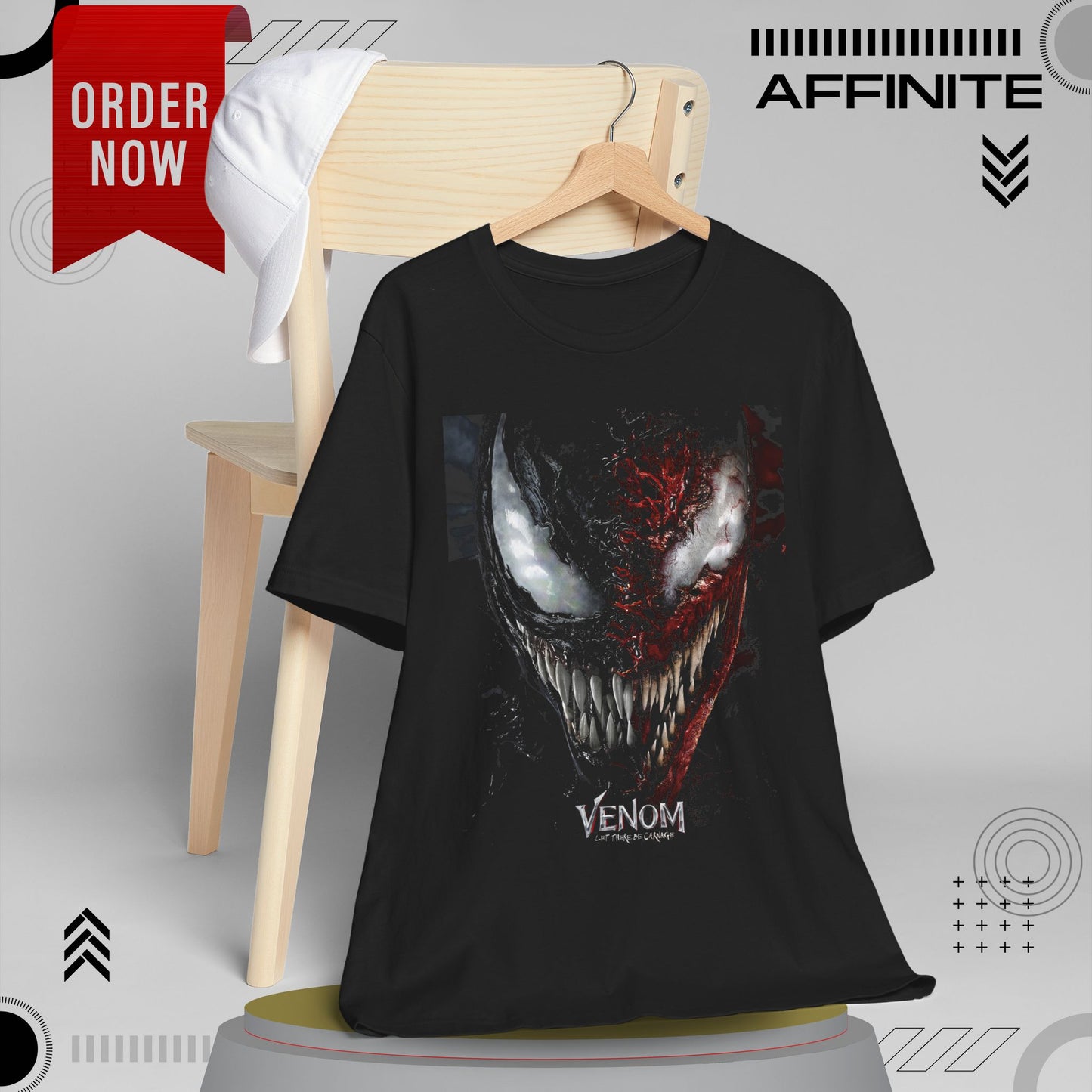 T-Shirt Venom Graphic Tee - Unisex Comic Book T-Shirt for Fans (100% Cotton)