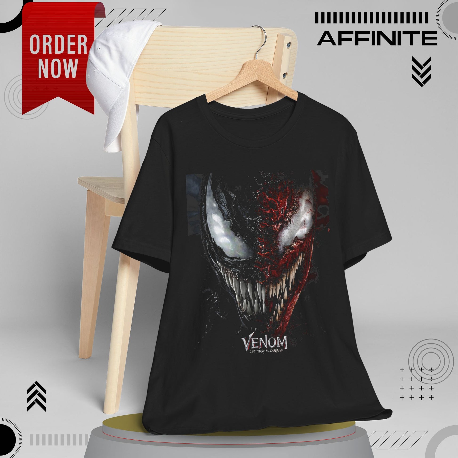 T-Shirt Venom Graphic Tee - Unisex Comic Book T-Shirt for Fans (100% Cotton)