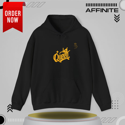 Hoodie Rule in Style: The Ultimate 'Queen' Hoodie for Everyday Royalty! Black