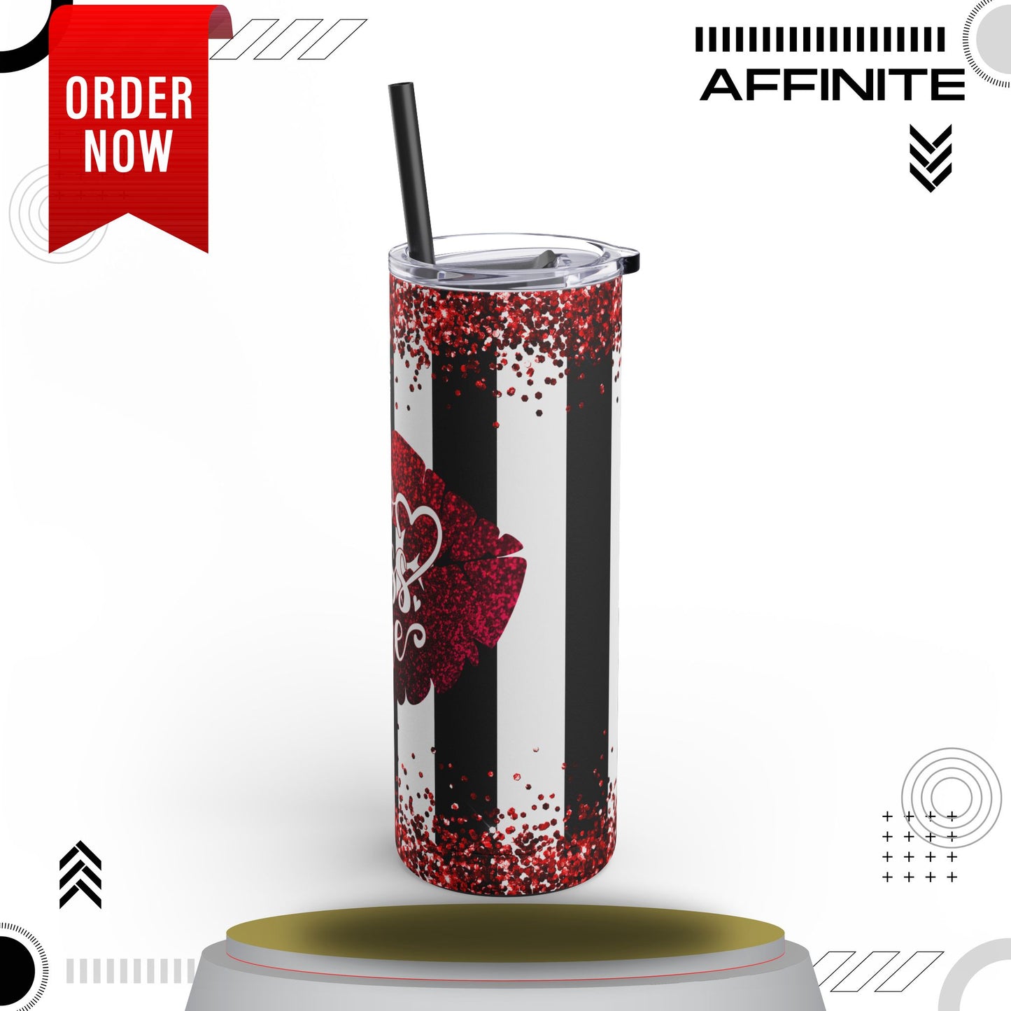 Tumblers Valentine Tumbler 20oz - "So Kiss Me" Matte Skinny Cup