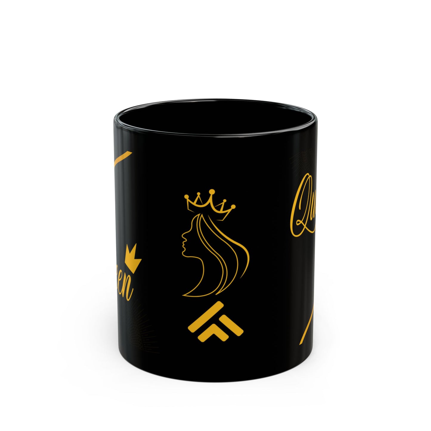 Mug Queen Black Mug 11oz, 15oz - Perfect Gift for Her, Elegant Coffee Cup 11oz