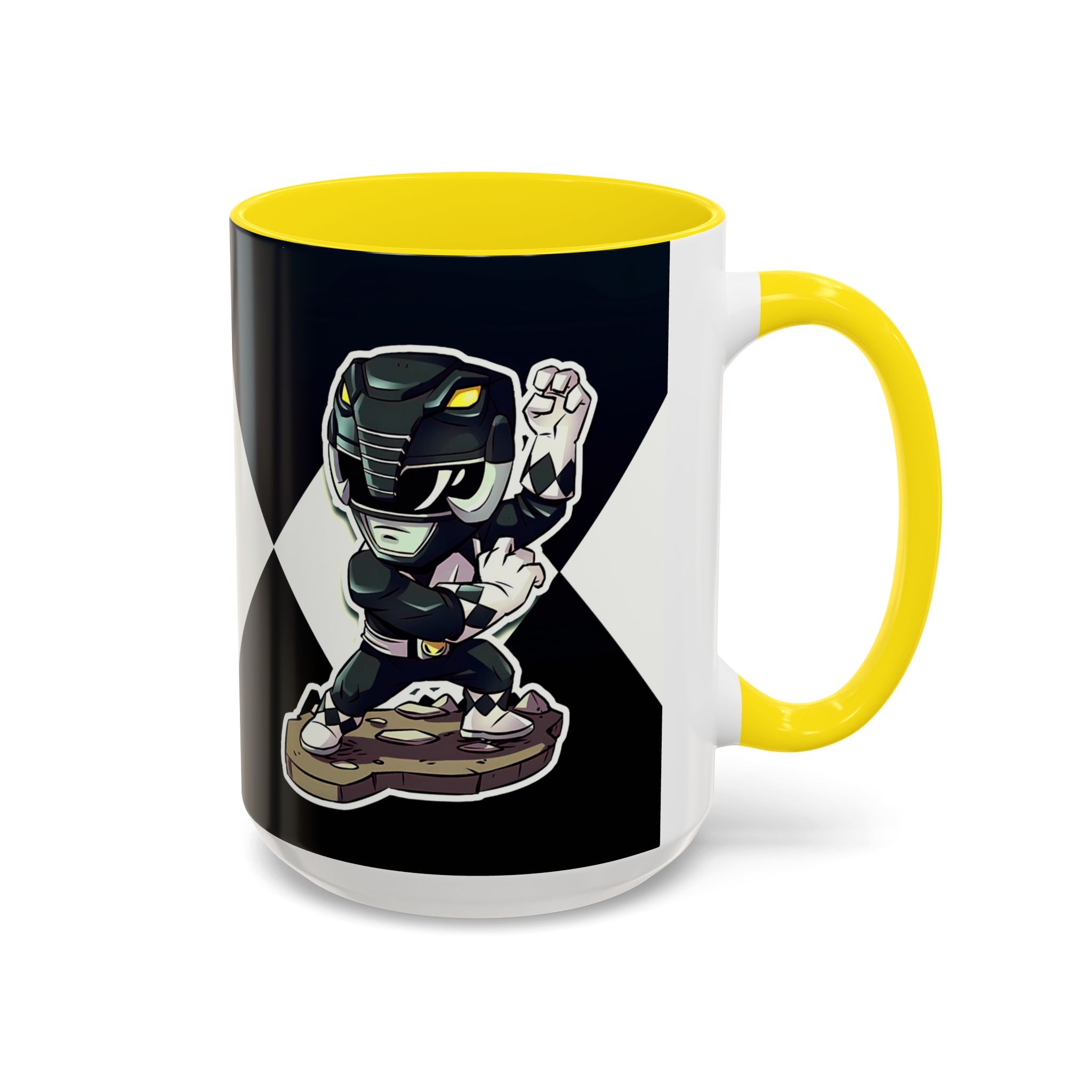 Mighty Morphin Power Rangers Black Ranger Ceramic Mug - 11oz & 15oz Coffee Mug - Accent Mug for Pop Culture Fans
