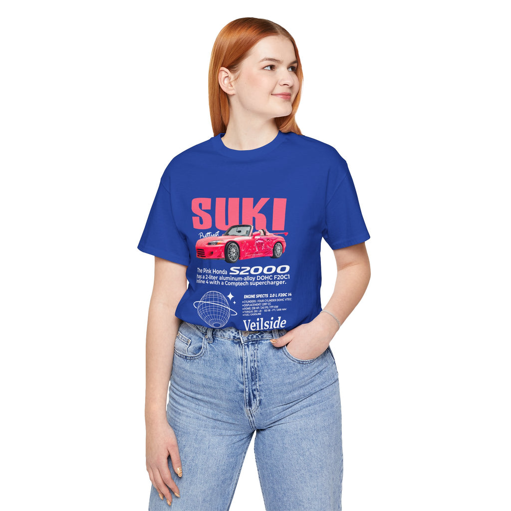 Suki Honda S2000 Shirt – Fast Car Anime T-Shirt | Unisex Retro Japanese Design by Bella+Canvas
