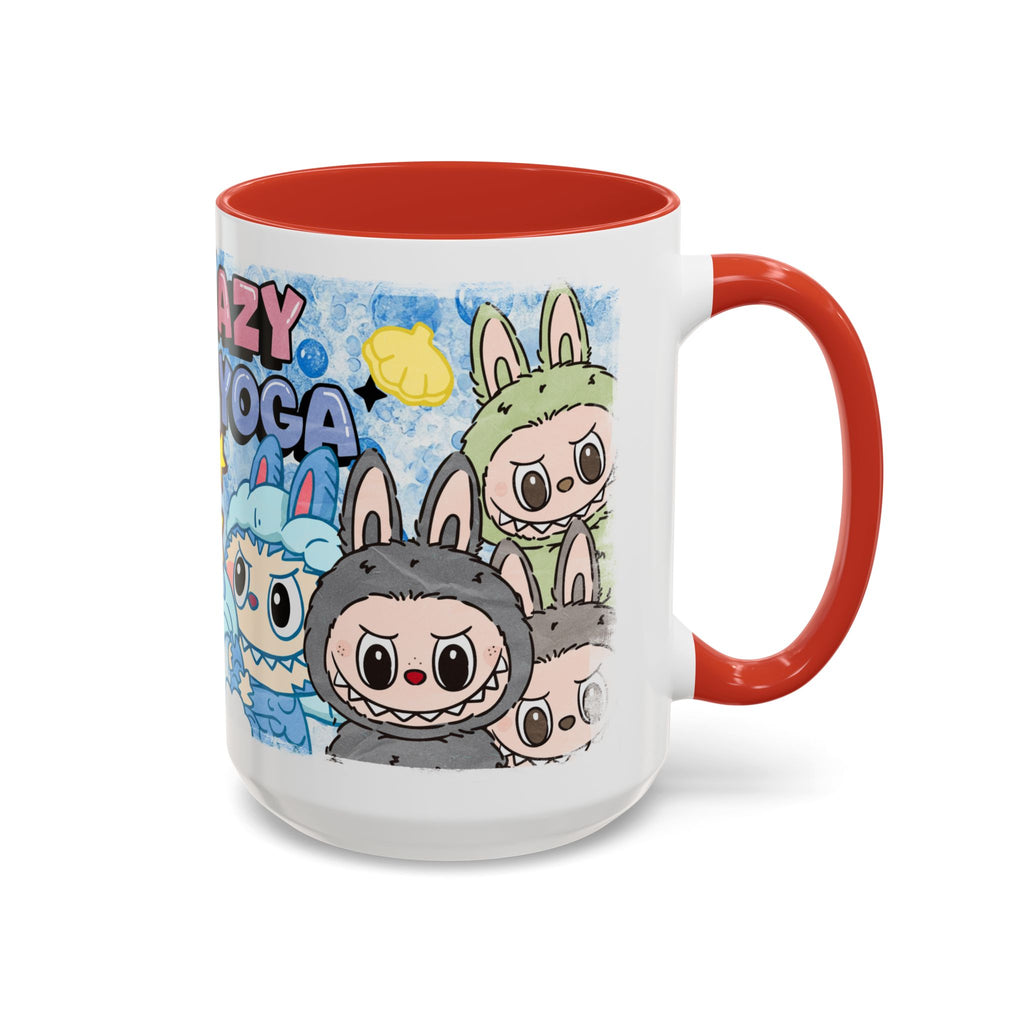 Lazy Yoga Accent Coffee Mug - Cute Animal Design 11oz & 15oz