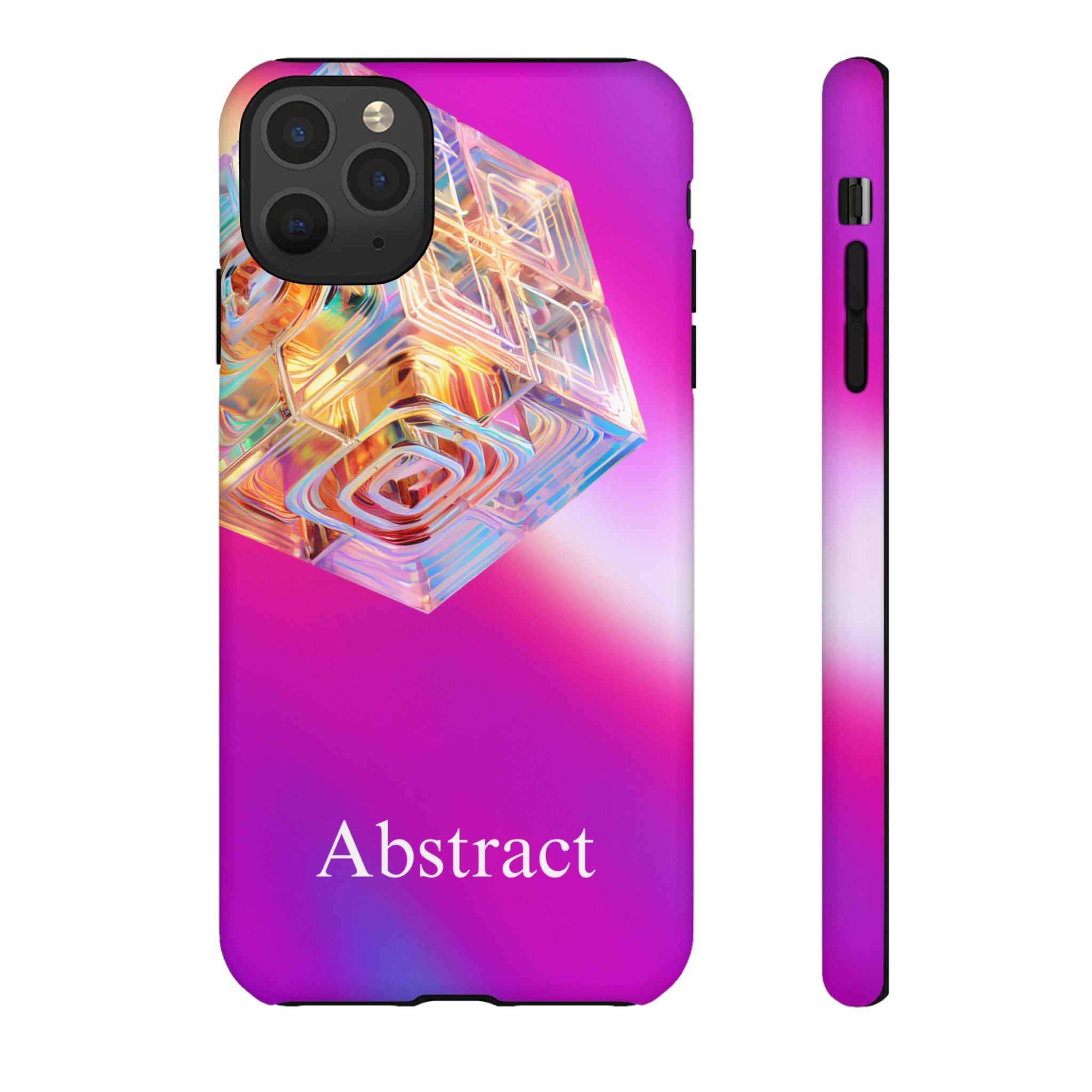 Vibrant 3D Cube Phone Case - Colorful Gradient Art for iPhone, Samsung & Pixel