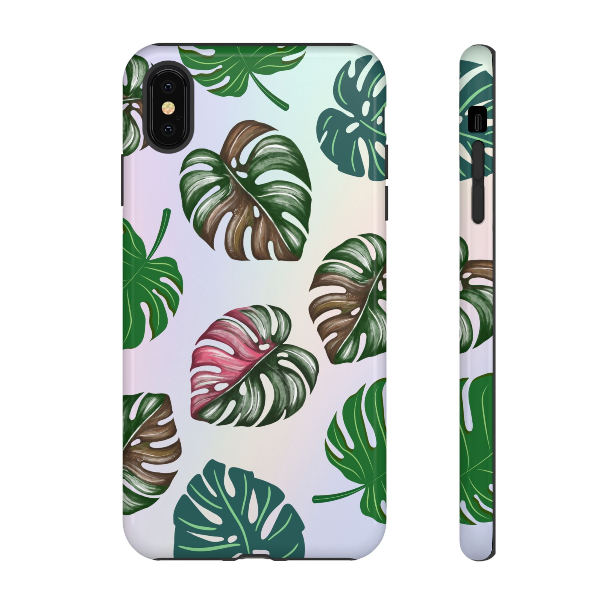 Tough Cases - Monstera Leaf Themed Phone Protection for iPhone, Samsung, and Google Pixel (Matte/Glossy)
