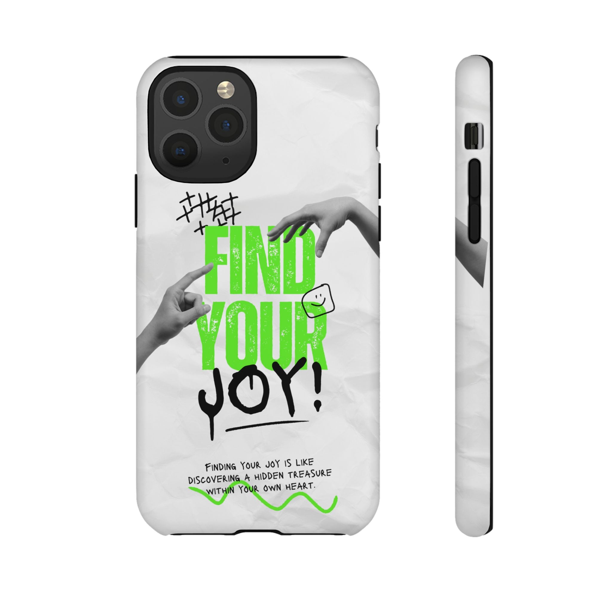 Phone Cases - Find Your Joy Themed Tough Phone Protection for iPhone, Samsung, Google Pixel (Matte/Glossy)